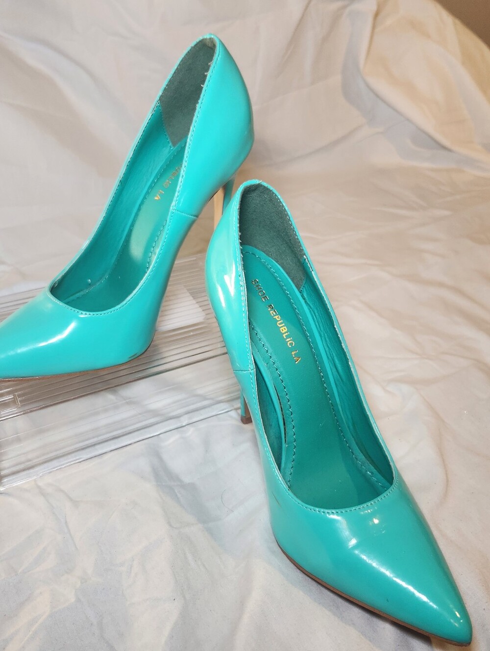 Women’s Teal High Heel Pumps - Unbranded
